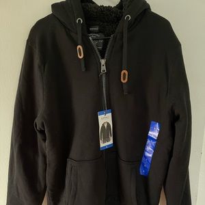 Mens Buffalo Sherpa lined zip up hoodie